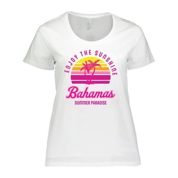 Inktastic Enjoy The Sunshine Bahamas Summer Paradise Women's Plus Size T-Shirt