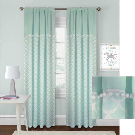 Triple Scallop - Better Homes & Gardens Scallops with Poms Curtain Panel