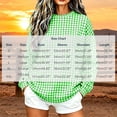 thumbnail image 3 of Women's Gingham Plaid Sweatshirt Crew Neck Long Sleeve Loose Fit Casual Pullover Top, 3 of 7