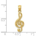 thumbnail image 3 of 14k Yellow Gold Polished Treble Clef Pendant, 3 of 4