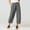 Dark Gray, variant on Women's Linen Harem Pants Loose Fit Pants with Wide Waistband Lounge Trousers for Beach Vacation