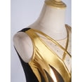 thumbnail image 5 of Haitryli Children Girls Ballet Lyrical Dance Outfits Competitions Clothes Figure Ice Skating Dress Gymnastics Tutu Skirt Black Gold 14, 5 of 7