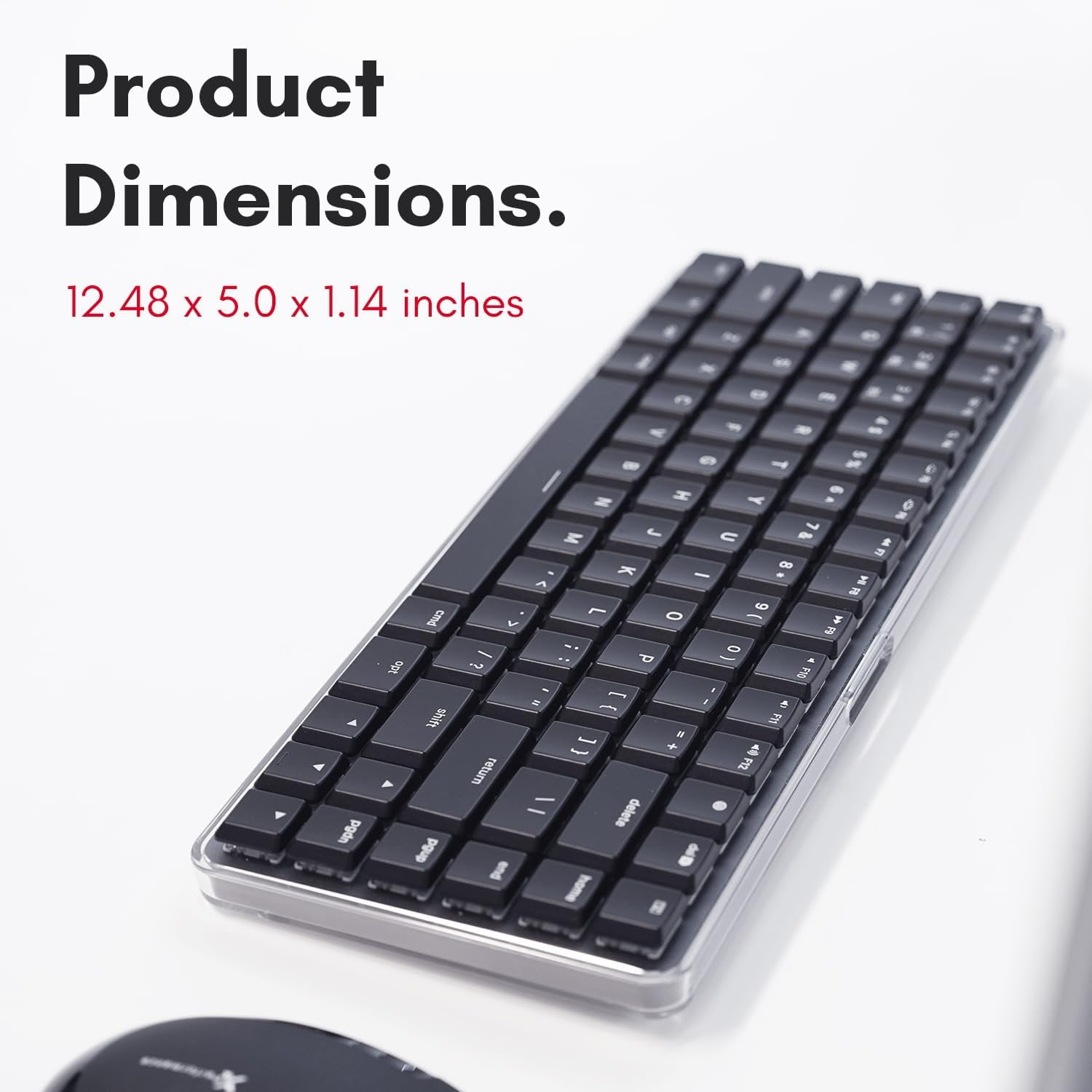 Macally Wireless Mechanical Keyboard for Mac | Compatible Bluetooth Apple Keyboard (75% Size, Blue Tactile Switches)  Compact, Multi Device, Backlit for MacBook Pro/Air, iMac, Mac Mini/Pro
