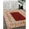thumbnail image 3 of Ahgly Company Machine Washable Indoor Rectangle Industrial Modern Red Area Rugs, 5' x 8', 3 of 7