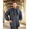 thumbnail image 1 of The Pirate Dressing C1101 Medieval Dress Shirt- Black - Extra Large, 1 of 1