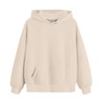 thumbnail image 4 of KAUOD Teen Girls Oversized Hoodies Cotton Trendy Pullover Sweatshirts Tops with Pockets Kids Plain Cute Hoodie Clothes, 4 of 5