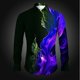 thumbnail image 1 of Camisas casuales de moda para hombres con grafitis coloridos, suaves y cómodas, para exteriores, , nuevas camisetas con estampado de tinta salpicada para hombres, tallas grandes, 1 of 6