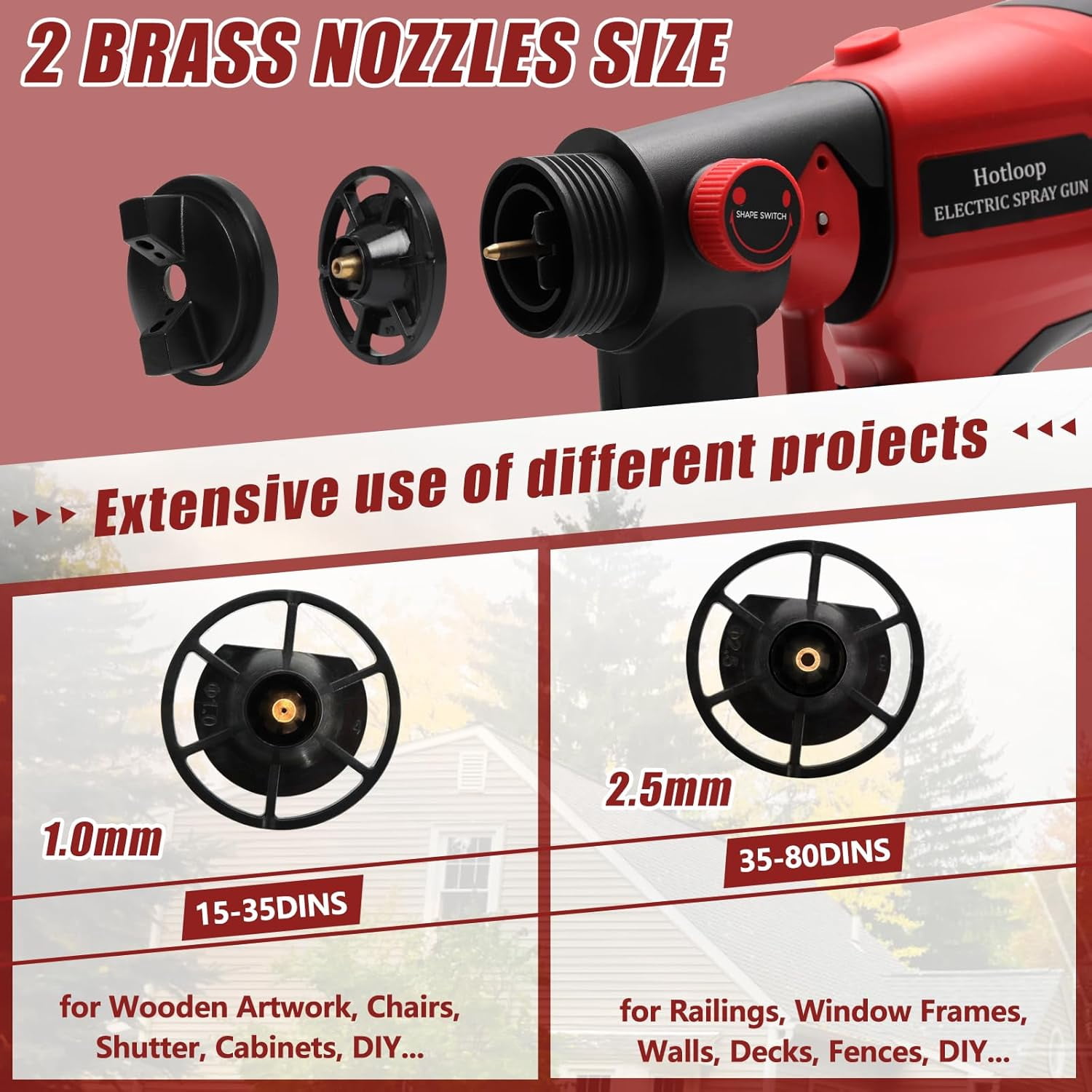 Paint Sprayer for Milwaukee M18 18V Battery, Cordless HVLP Paint Sprayers for House Painting Stain Sprayer for Fence, Furniture, cabinets, Walls, etc. (Battery NOT Included)