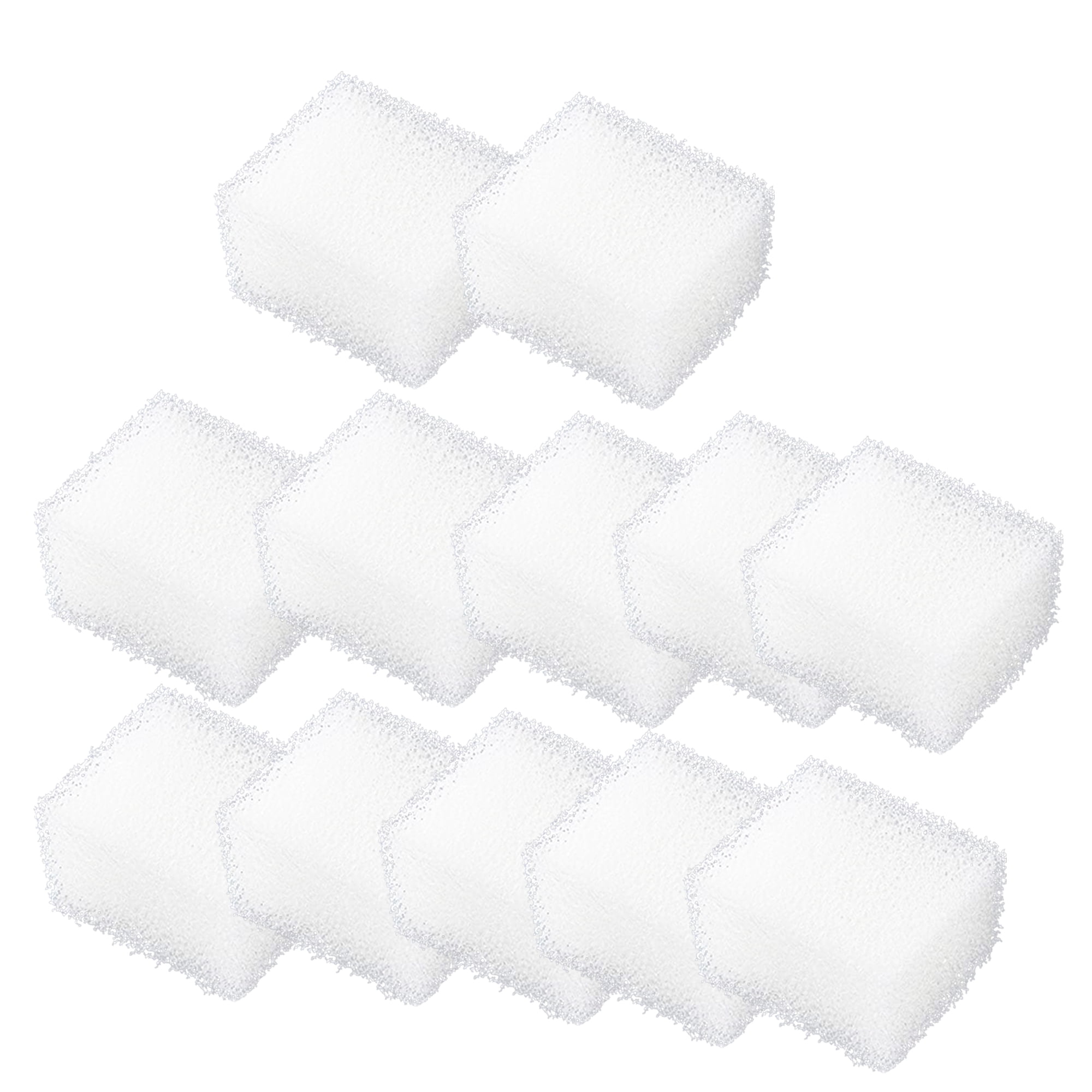 Qzbhct 20 Pcs Aquarium Bio Sponge White Foam Filter Pads Compatible with Aqua Clear 20 Filtration Systems