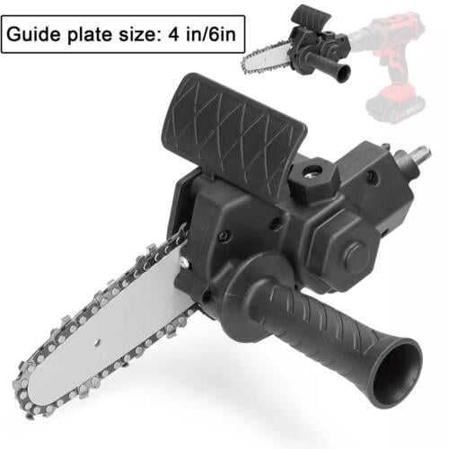 6 Inch Electric Drill Modified To Electric Chainsaw Saw Power Tool Attachment