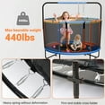thumbnail image 2 of Skyhot 55" Indoor Outdoor Mini Round Trampoline for Kids with Enclosure Net and Basketball Hoop, 2 of 7