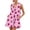 A437 Pink, variant on Women's Vintage Polka Dot Mini Dress Sleeveless V Neck Pleated Loose Fit A-Line Shift Dress with Pockets Casual Summer Beach Tunic Flattering Boho Style Lightweight Apparel