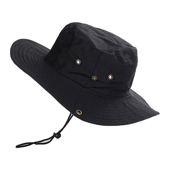 Audhol Trendy Cotton Sun Hat for Beach Wide Brim Hiking Fishing Bucket Hats Cotton Sun For Men Women Outdoor Activities Ultra Wide Brim Sun Hat Black One Size