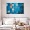 thumbnail image 2 of Elephant Stock Blue Cargo Containers Wall Art - Horizontal Canvas Wall Art - Living Room Wall Decor - Abstract Canvas - Teal And Turquoise Decor - 45" x 30", 2 of 8