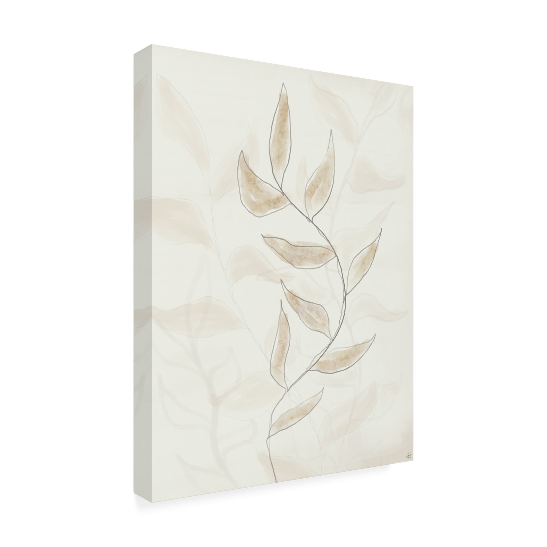 Canvas Wall Art - Line and Brush 'The Branch' Wall Art for Living Room, Bedroom, or Office Décor by Trademark Fine Art - 14 x 19 Inches