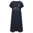 thumbnail image 4 of Robes pour Femmes 2022 Robe à Manches Courtes à Col Rond Grande Taille Robe Imprimée Décontractée Ample d'Été Midi avec Poches, 4 of 4