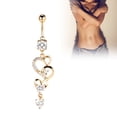 thumbnail image 5 of European And American Personalized Heart-shaped Belly Button Button And Exquisite Zircon Belly Button Nail, 5 of 5