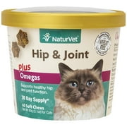 NaturVet Hip & Joint Plus Omegas Cat Supplement, 60 Ct