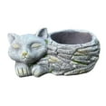 thumbnail image 5 of Colaxi Sleeping Cat Statue Flowerpot Plant Pot Outdoor Ornament Desk Artwork Decorative 7.8x3inch Garden Decoration for Dining Table Right, 5 of 10