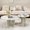 White, variant on YWEN Natural Marble Nesting Coffee Table Set of 2,Round Coffee Table with Real Marble Texture for Living Room