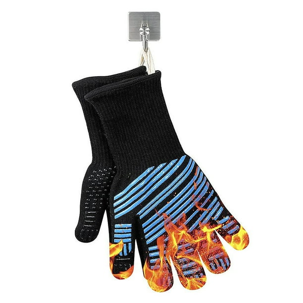 Oven Gloves 932°F Heat Resistant Gloves - DEYAN Silicone Non-Slip Oven  Mitts with Finger, Kitchen Outdoors Cooking Glove for BBQ, Baking,  Grilling, 1