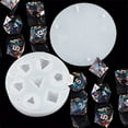 thumbnail image 4 of Sioweci Large DND Dice Resin Molds for DIY Dices Making 7 Cavities Polyhedral Silicone Mold with Stereoscopic Design Epoxy Resin Molds for Table Board Game Craft Halloween Decor White, 4 of 13