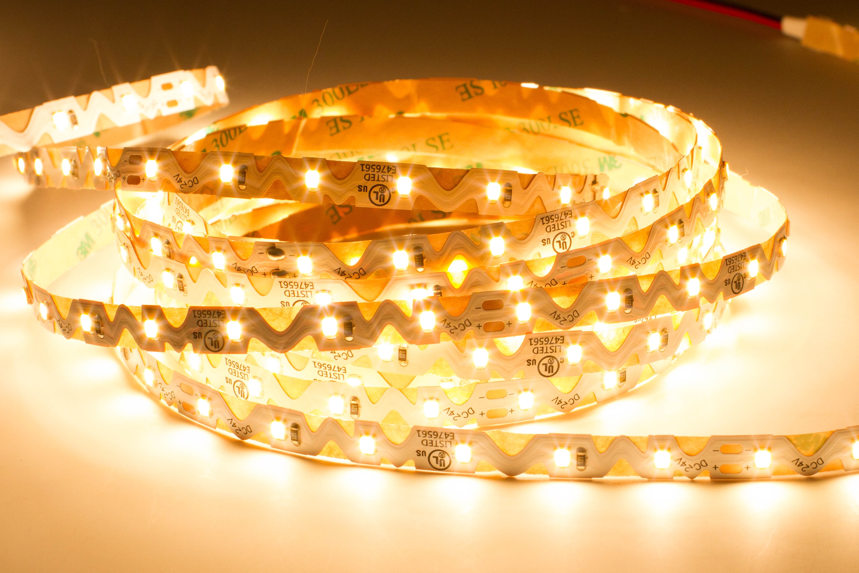 24v S shape LED Strip light zig zag pattern angle turning non-waterproof 2700K candle warm white for sign project hobby power supply driver not included
