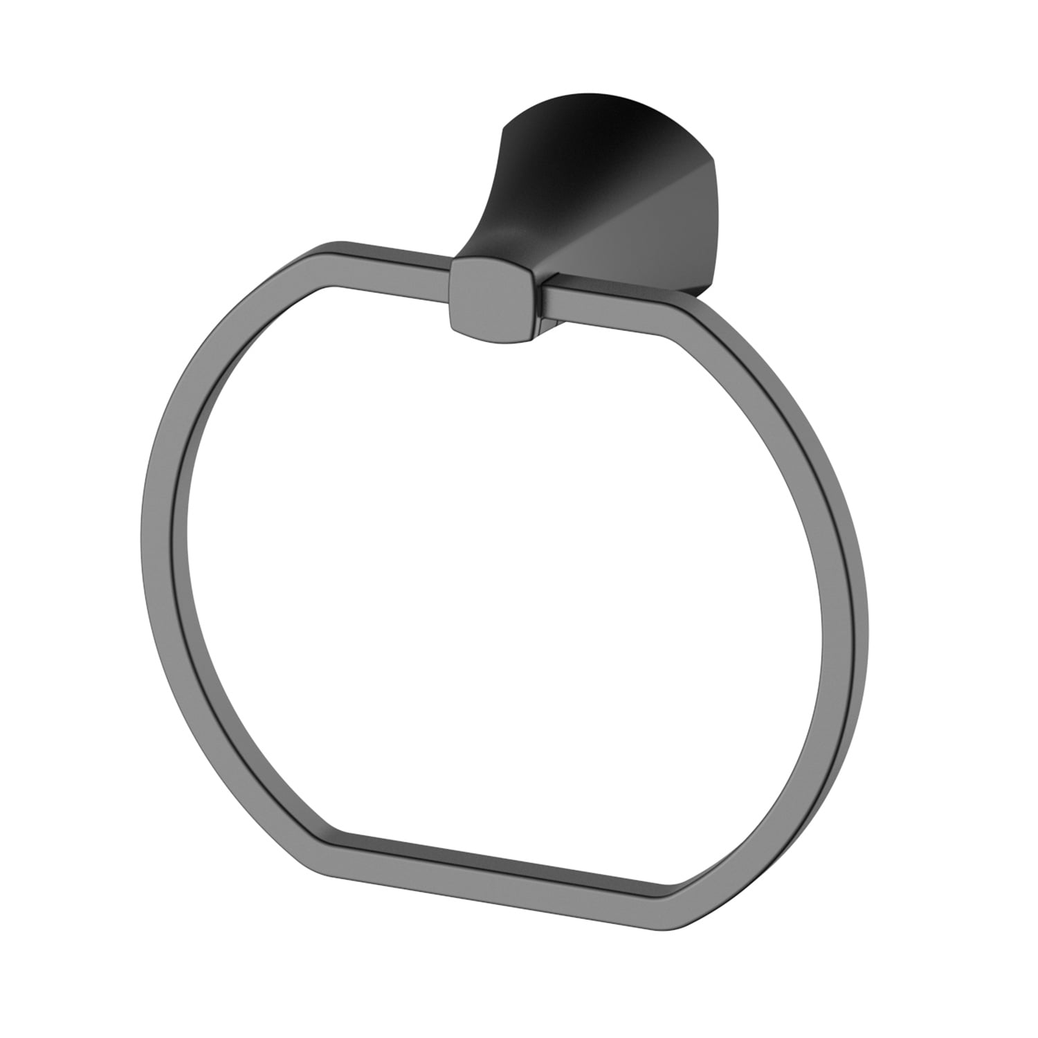 Better Homes & Gardens Simple Flare 3-Piece Bathroom Hardware Set, Matte Black, Includes Towel Bar, Robe Hook & Toilet Paper Holder