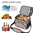 thumbnail image 5 of Lunch Box Pioneer Flower Floral Print Pattern Insulated Lunch Bag for Women Men,Medium Leakproof Lunchbox Cooler Bag Adjustable Strap,10 X 6.7 X 8 Inches, 5 of 6