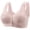 Pink, variant on Fmbrln Womens Plus Size Front Closure Button Everyday Bra Comfy Soft Full Cup Wirefree Push Up Bras