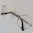 thumbnail image 4 of Black Unisex Retro Round Circle Metal Frame Eyeglasses, 4 of 4