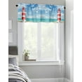 thumbnail image 2 of Rdsfhsp Coastal Ocean Beach Valance Curtain for Window, Watercolor Lighthouse Seagull Rod Pocket Kitchen Valances Short Curtain Treatment Drapes for Bathroom/Bedroom/Living Room 54x18 Inch, 2 of 5