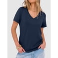 thumbnail image 6 of ANRABESS Womens Short Sleeve Tops Casual V Neck Wrinkle - Free Basic T Shirts Summer Cute Tee 2026 Spring Fashion Clothes Navy Blue Medium, 6 of 7