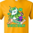 thumbnail image 4 of Inktastic St Patricks Day Irish Unicorn Illustration with Shamrocks T-Shirt, 4 of 5
