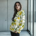 thumbnail image 2 of SCRAWLGOD Lemon Hoddie for Women Oversized Pullover Sweatshirt for Women Graphic with Long Sleeves Ladies Hooded Sweaters Size S Soft Active Wear Hoodies for Women Sports, 2 of 7