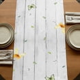 thumbnail image 5 of Table Runners 70 Inches Long Dress Scarves, Spring Gnomes Farmhouse Coffee/Dining/Kitchen Table Decor, Holiday Table Runner, Botanical Yellow Flowers Leaves Wooden Plank 13x70 Inch, 5 of 9