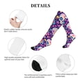 thumbnail image 5 of Lsque cute rainbow mushroom Skull Pattern Sport Compression Socks for Men & Women 15-20 mmHg Knee High Nurse Pregnant Running Medical and Travel Athletic, 5 of 6