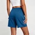 thumbnail image 6 of biudgviw Women's Sweat Shorts Elastic Waist Cargo Shorts Summer Casual Drawstring Shorts with Multi Pockets for Daily Wear, 6 of 7