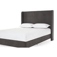 thumbnail image 5 of Noble House Harper Indoor Upholstered Metal Tall Headboard Queen Bed, Dark Gray, 5 of 11