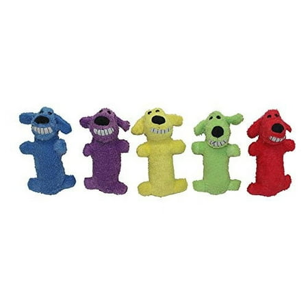 Multipet 2-Piece Plush & Squeaky Dog Toy Set with Assorted Colors for All Dogs (2 Pack)