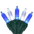thumbnail image 2 of Northlight LED Mini Christmas Lights - Blue and Pure White - 33' Green Wire - 100ct, 2 of 3
