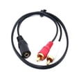 thumbnail image 2 of EIGTHTAIL Stereo Female Mini Jack To 2 Male RCA Plug Adapter Converter Audio Y Cable 0.5M/20” Length, 2 of 7