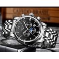 thumbnail image 2 of GUANQIN Men Analog Automatic Self-Winding Mechanical Stainless Steel Business Wrist Watch Date Luminous Moon Phase, 2 of 6