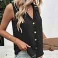 thumbnail image 5 of Posijego Womens Business Tank Tops V Neck Collared Sleeveless Button Down Shirtss Dressy Casual Tank Top, 5 of 7