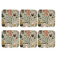 thumbnail image 2 of Bingfone Vintage Coffee Makers Macaroons Chocolate Leather Drinks Coasters With Set Of 6,Suitable For Home Kitchen,Coffee Cup Coasters Home Gift, 2 of 9