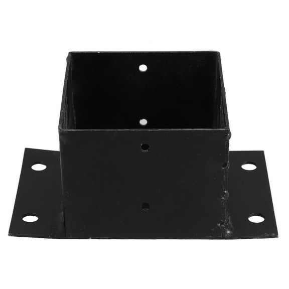 FRCOLOR Metal Fence Post Bracket For Wood And Steel Posts Deck Railing Protective Sleeve And No Dig Mailbox Post Anchor Base