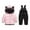 Pink, variant on Gyujnb Winter Thermal Snowsuit for Toddlers Girls Insulated Padded Overalls with Jacket Warm Cozy Outfit for Baby Cold Weather Play,Size:2-3 Years