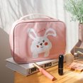thumbnail image 1 of Bolsa de maquillaje de viaje, bolsa de aseo de almacenamiento bonita de dibujos animados, bolsa de cosméticos de mano portátil para maquillaje de lavado de viaje, 1 of 5