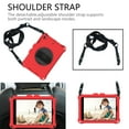 thumbnail image 2 of iPad mini Case with Shoulder Strap For Kids, Dteck 360 Rotating Kickstand Hand Strap Heavy Duty Shockproof Case Silicone Protective Cover for iPad mini 1 2 3 4 5 7.9 inch, Red+Black, 2 of 6