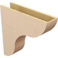 thumbnail image 5 of 7"W x 28"D x 28"H Thin Carmel Rough Cedar Woodgrain TimberThane Corbel, Primed Tan, 5 of 6